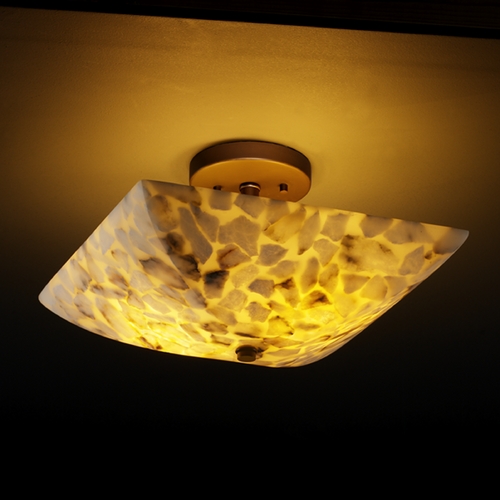 Alabaster Rocks! Collection Semi-Flush Mount by Justice Design Group
