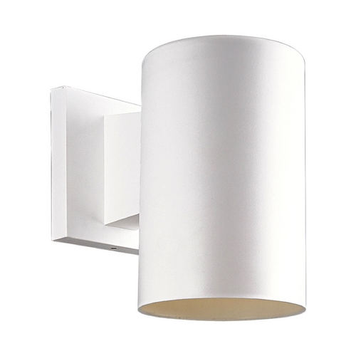 Cylinder White Outdoor Wall Light by Progress Lighting