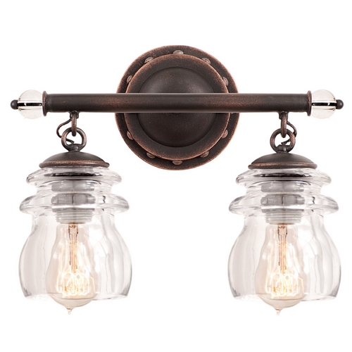 Brierfield Antique Copper Bathroom Light by Kalco Lighting