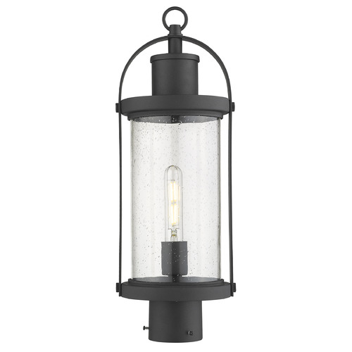 Roundhouse Black Post Light by Z-Lite