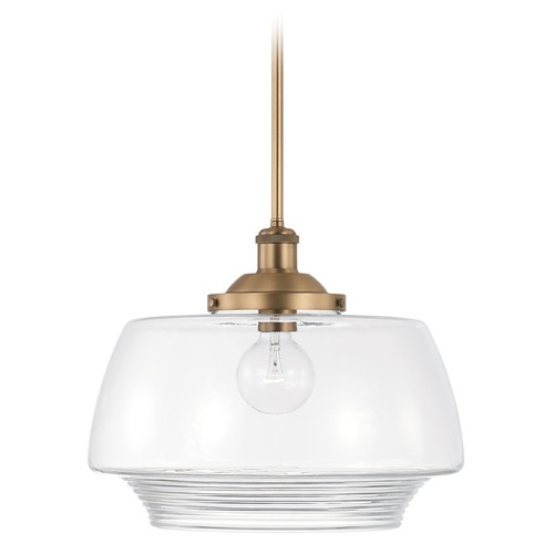 HomePlace by Capital Lighting Miller 15-Inch Aged Brass Pendant by HomePlace by Capital Lighting 342211AD