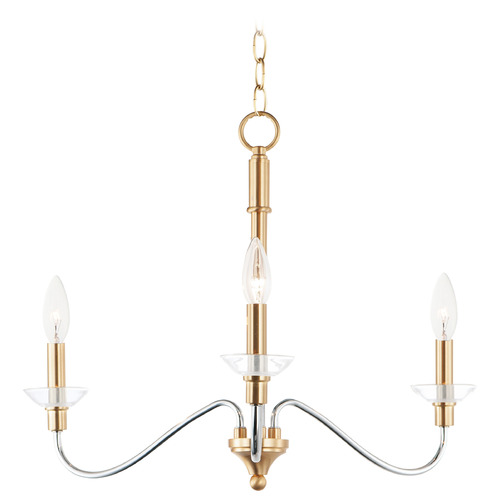 Maxim Lighting Maxim Lighting Clarion Polished Chrome & Satin Brass Chandelier 25373CLPCSBR
