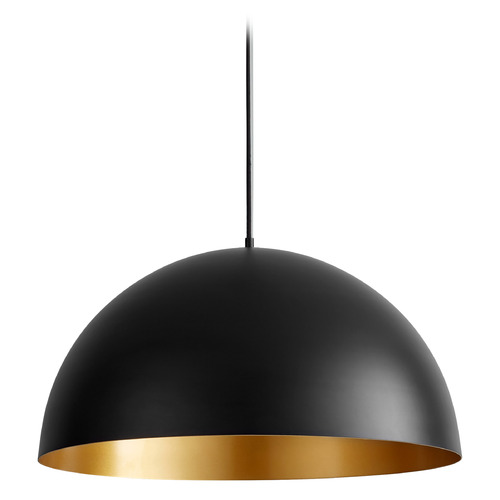 Oxygen Lucci 23-Inch LED Pendant in Black & Brass by Oxygen Lighting 3-21-1550