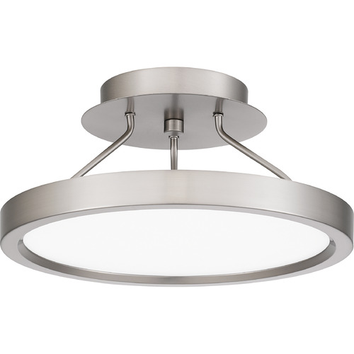 Quoizel Lighting Outskirts 11-Inch LED Semi-Flush in Nickel by Quoizel Lighting OST1811BN