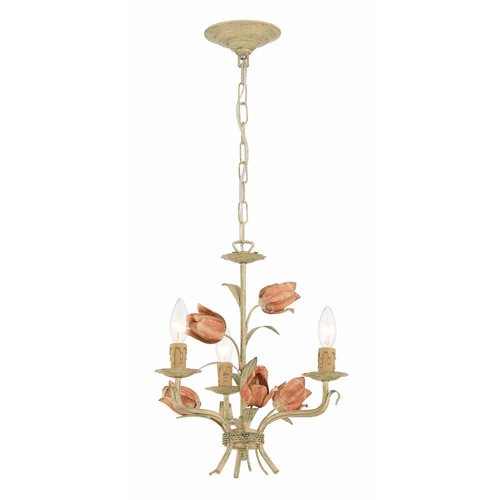 Crystorama Lighting Southport Mini Chandelier in Sage Rose by Crystorama Lighting 4803-SR