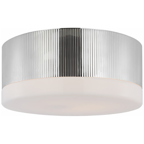 Visual Comfort Signature Collection Thomas OBrien Ace 17-Inch LED Flush Mount in Nickel by VC Signature TOB4357PNWG