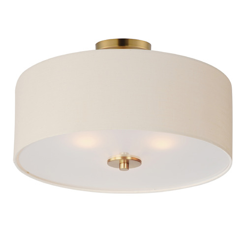 Maxim Lighting Bongo Natural Aged Brass Semi-Flush Mount by Maxim Lighting 10014OMNAB