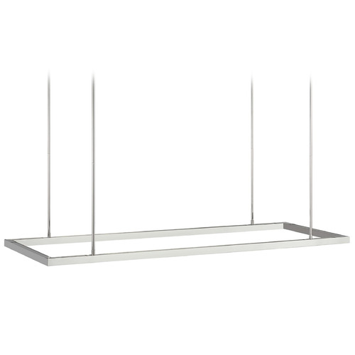 Visual Comfort Modern Collection Stagger Polished Stainless Steel LED Island Light