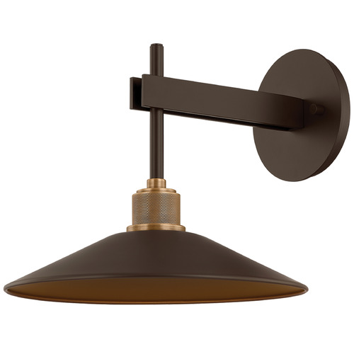 Troy Lighting Troy Lighting Harac Patina Brass & Bronze LED Outdoor Wall Light B7810-PBR/BRZ
