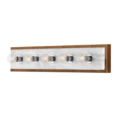 Currey and Company Berdine Natural & Antique Brass Bathroom Light