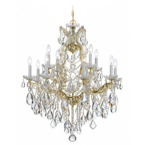 Crystorama Lighting Maria Theresa Gold Crystal Chandelier