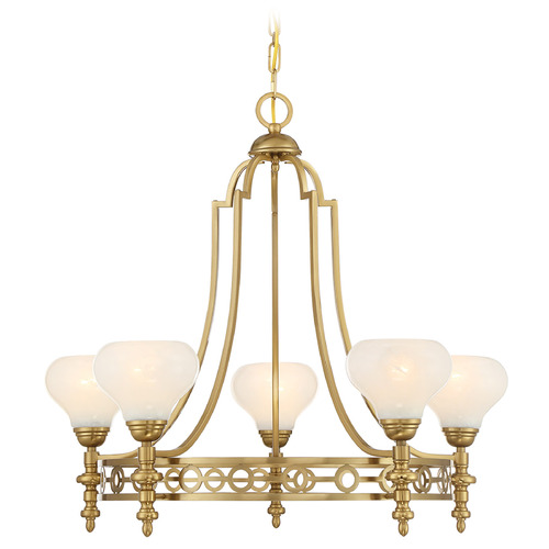 Savoy House Lighting Allston Warm Brass Chandelier