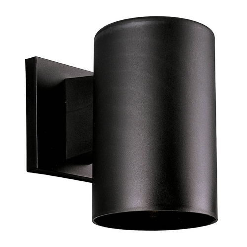 Cylinder Black Outdoor Wall Light by Progress Lighting