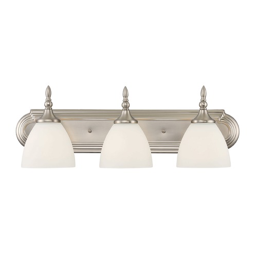 Savoy House Herndon 24-Inch Satin Nickel Bathroom Light by Savoy House 8-1007-3-SN