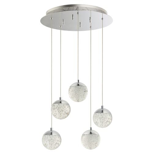 ET2 Lighting Orb II 5-Light LED Pendant in Polished Chrome by ET2 Lighting E24264-91PC