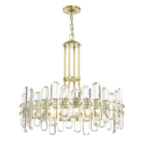 Bolton 8-Light Crystal Chandelier in Aged Brass by Crystorama Lighting
