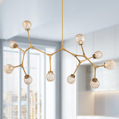 Catalyst 51-Inch LED Organic Chandelier in Aged Brass by Modern Forms