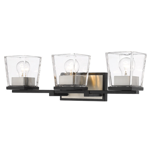 Bleeker Street Matte Black & Brushed Nickel Bathroom Light by Z-Lite