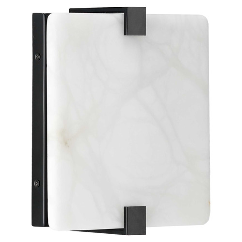 Progress Lighting LED Alabaster Stone Matte Black LED Sconce