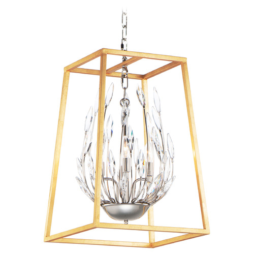 Maxim Lighting Maxim Lighting Bouquet Polished Nickel & Gold Leaf Pendant Light 32404BCPNGL