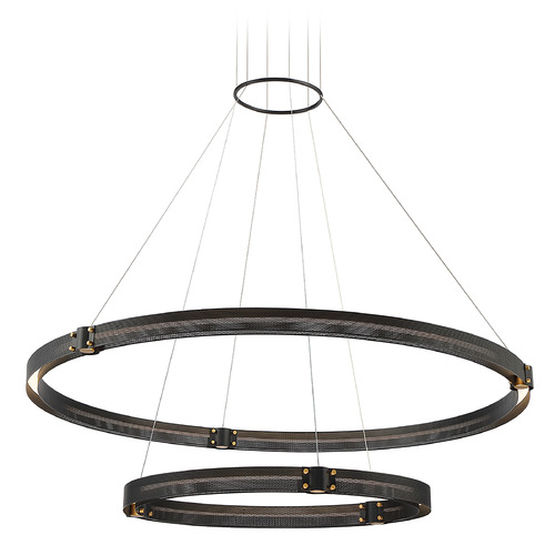Admiral 49-Inch LED Chandelier in Black & Brass by Eurofase Lighting