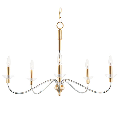 Maxim Lighting Maxim Lighting Clarion Polished Chrome & Satin Brass Chandelier 25375CLPCSBR