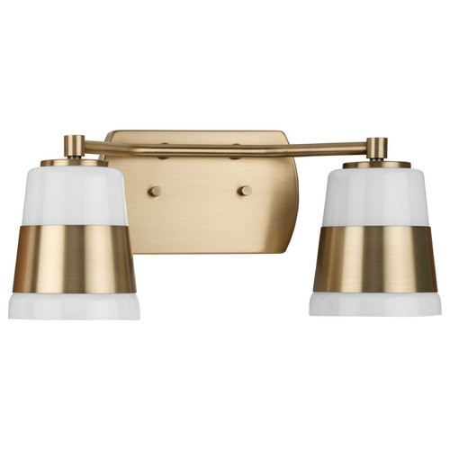 2-Light Bath from the Haven Collection in Vintage Brass Finish