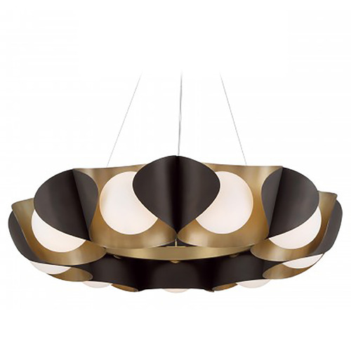 Minka Lavery Minka Lavery Flare Dark Bronze & Legacy Brass Pendant Light with Globe Shade 3779-855
