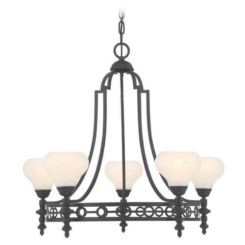 Savoy House Savoy House Lighting Allston Matte Black Chandelier 1-1606-5-89