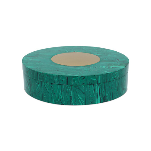 Transformation Box in Marbled Green & Brass by Currey & Company