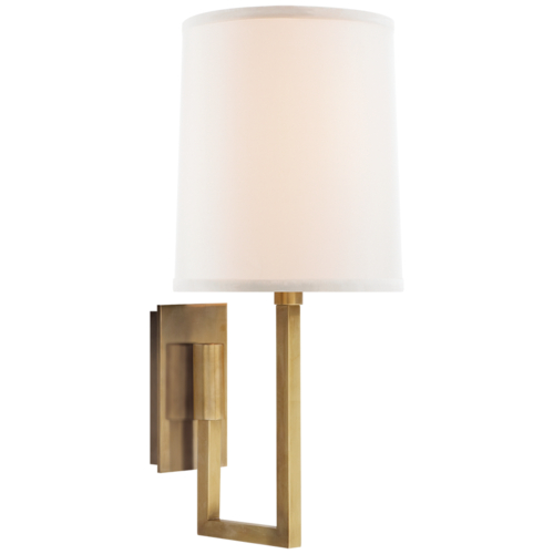 Aspect Library Sconce in Soft Brass by Visual Comfort Signature