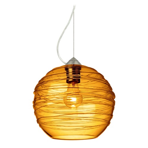 Besa Lighting Wave Satin Nickel Pendant Light