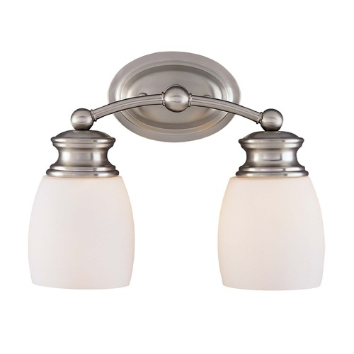 Elise 12.25-Inch Satin Nickel Bathroom Light by Savoy House