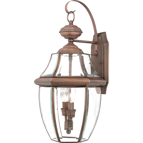 Newbury Outdoor Wall Light in Aged Copper by Quoizel Lighting