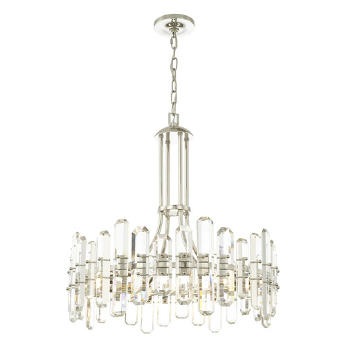 Bolton 8-Light Crystal Chandelier in Nickel by Crystorama Lighting