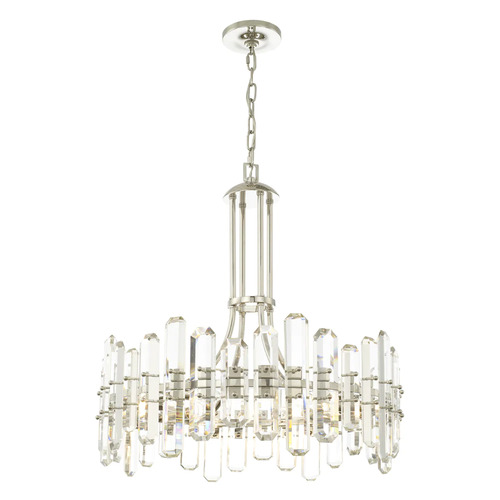 Crystorama Lighting Bolton 8-Light Crystal Chandelier in Nickel by Crystorama Lighting BOL-8888-PN