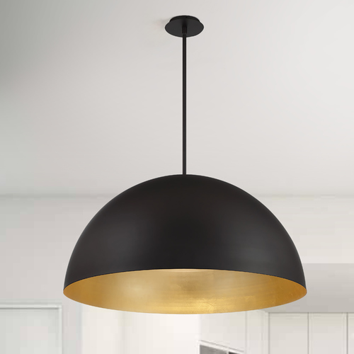Modern Forms by WAC Lighting Yolo 35-Inch LED Pendant in Gold Leaf & Dark Bronze by Modern Forms PD-55735-GL