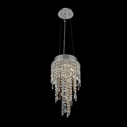 Allegri Lighting Tenuta 10-Inch Convertible Mini Pendant in Chrome by Allegri Crystal 028210-010-FR001