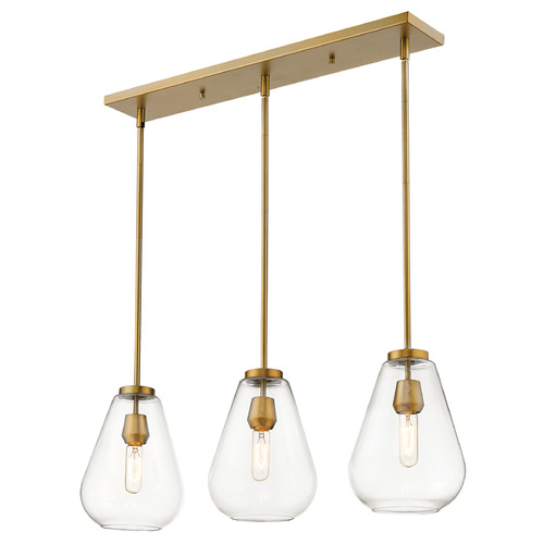 Z-Lite Ayra Olde Brass Multi-Light Pendant by Z-Lite 488P8-3L-OBR