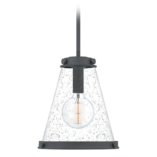Bristol 13-Inch Pendant in Mottled Black by Quoizel Lighting