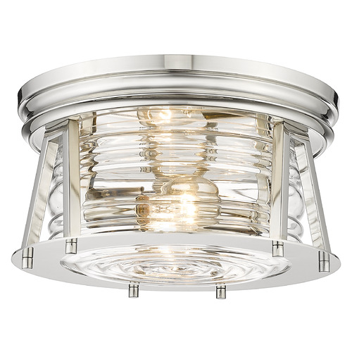 Z-Lite Cape Harbor Polished Nickel Flush Mount by Z-Lite 491F2-PN