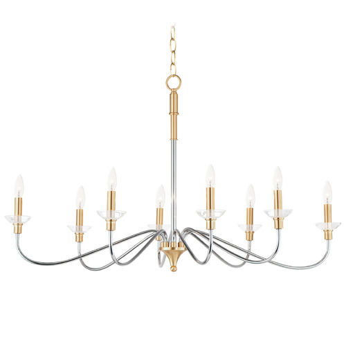 Maxim Lighting Maxim Lighting Clarion Polished Chrome & Satin Brass Chandelier 25378CLPCSBR