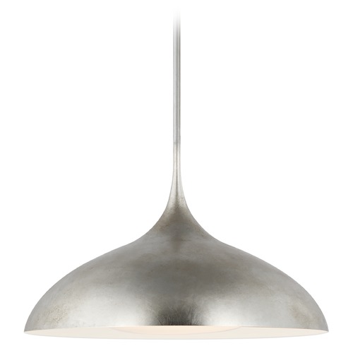 Visual Comfort Signature Collection Aerin Agnes 21-Inch LED Pendant in Silver Leaf by Visual Comfort Signature ARN5372BSLSWG