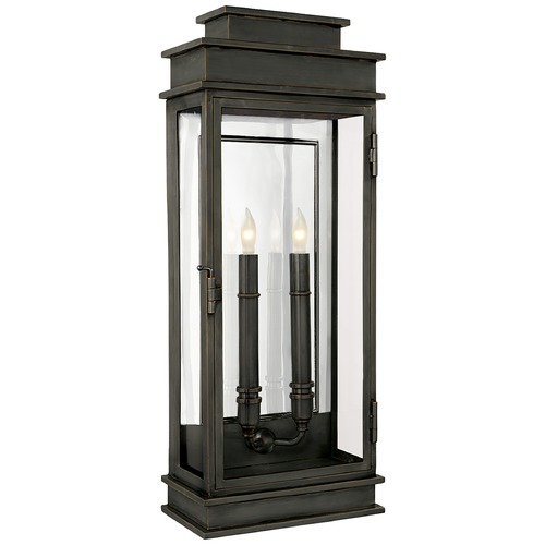 Visual Comfort Signature Collection E.F. Chapman Linear Tall Lantern in Bronze by Visual Comfort Signature CHO2910BZ