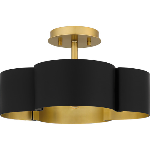 Quoizel Lighting Balsam 14-Inch Semi-Flush in Matte Black by Quoizel Lighting BSM1714MBK