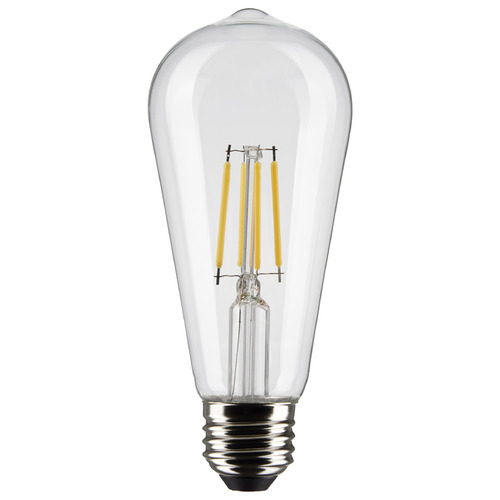 5W ST19 E26 Base Clear LED Light Bulb in 4000K by Satco Lighting
