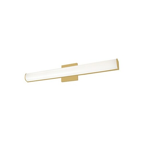 Longitude Brushed Gold LED Vertical Bathroom Light by Kuzco Lighting