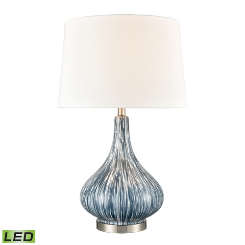 Elk Lighting Elk Lighting Northcott Blue & Brushed Steel LED Table Lamp with Empire Shade S0019-7979-LED