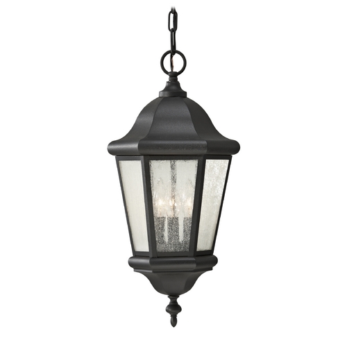 Martinsville Outdoor Hanging Light in Black by Generation Lighting