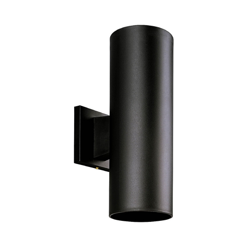 Cylinder Black Outdoor Wall Light by Progress Lighting